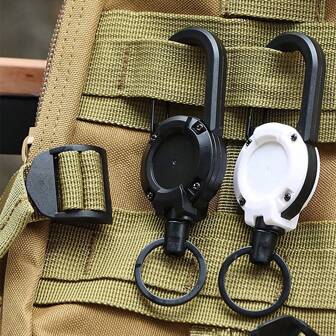 배낭 강철 와이어 로프 끈 버클 야외 낚시 장비 분실 방지 핸드 스트랩 카라비너 배낭 키체인 후크 캠핑 용품