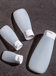 3pcs/1pc Portable Travel Clear Plastic Squeeze Bottles, Cream Lotion Dispenser Bottles, Suitable For Facial Cleanser, Body Wash, Shampoo - Multicolor - View 7