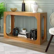 Doyle 47.0 In. Rectangular Engineer Wood Console Table - Amber Walnut - View 9