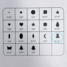 1PC Rubber-Coated Hole Punching Pliers, Hand-Held Punching Machine, Round/Square/Triangle/Heart/Star/Flower/Water Drop/Rectangle/Oval/Rhombus/Moon/Bear/Butterfly/Tree/Bell Hole DIY, Manual Small Metal Puncher, Stationery, Paper Loose-Leaf Handmade, Multiple Patterns, Ideal Gift