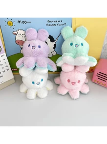 Plush Octopus Rabbit Reversible Keychain Pendant Bag Charm - Multicolor - View 8