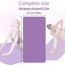 DDCAQIOUA Verdickte rutschfeste Yoga Matte, Hochdichte Fitness Matte, geeignet für Yoga, Pilates, Gymnastik Latex Yoga Matte