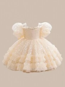 Young Girl Dress Princess Dress, Printed Puffy Dress Party Party Dress
