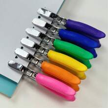 1PC Rubber-Coated Hole Punching Pliers, Hand-Held Punching Machine, Round/Square/Triangle/Heart/Star/Flower/Water Drop/Rectangle/Oval/Rhombus/Moon/Bear/Butterfly/Tree/Bell Hole DIY, Manual Small Metal Puncher, Stationery, Paper Loose-Leaf Handmade, Multiple Patterns, Ideal Gift