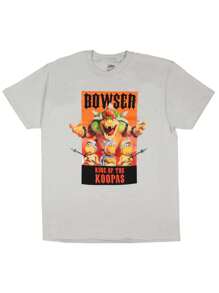 Super Mario Bros Movie Shirt Men's Bowser King Of The Koopas Adult T-Shirt - 灰色 - 查看 2