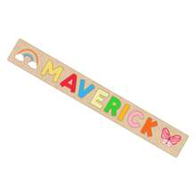 1 pieza Tablero de rompecabezas de madera de haya personalizado con nombre, regalo de Pascua, rompecabezas con nombre, regalo de primer cumpleaños, tablero de rompecabezas de madera personalizado, rompecabezas con nombre único, juguete de aprendizaje temprano para bebé niño o niña