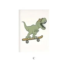 3 PIEZAS Pósteres de decoración de Skateboard con Tiranosaurio Rex, en verde y blanco con decoración de animales de dibujos animados, arte de pared para decoración de habitación infantil y dormitorio, con opción de marco - multicolor - Ver 17