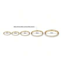 Clear CZ Nose Rings Hoop - 316L Surgical Steel CZ Body Piercing Hoop Clicker 20G/18G/16G Hypoallergenic Earrings Jewelry For Cartilage Helix Rook Tragus Conch Lobe Daith Snug Belly Button Ring With Cubic Zirconia 6mm/7mm/8mm//10mm/12mm - Gold