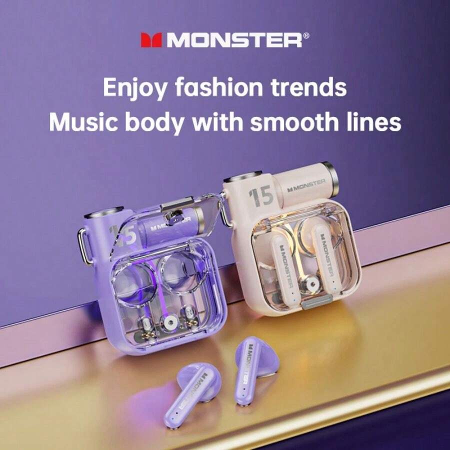Monster XKT15 Kopfhörer mit langer Akkulaufzeit, kabellos Bluetooth V5.3 Headset mit niedriger