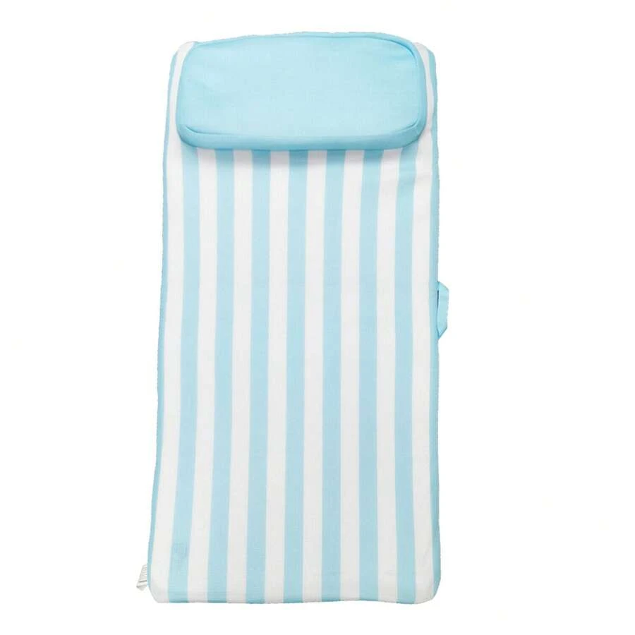 Tumbona de agua flotante sin inflado, cómoda, con almohada, para exterior, piscina, color azul - Azul - Ver 1