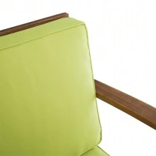 28.25" Arm Chair, Modern Club Chair With Water-Resistant Fabric Upholstered, Backrest, Adjustable Footrest, Wooden Frame, Lounge Chair For Backyard, Patio, Garden
