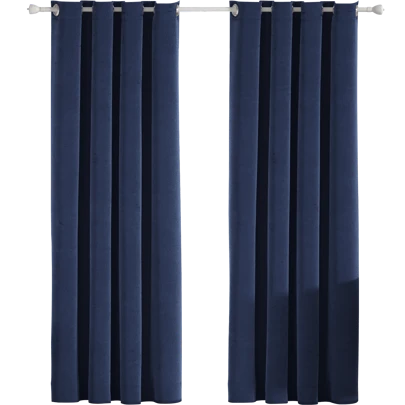 CYCMACO Fluwelen Gordijnen voor Interieur, 100% Verduisteringsgordijnen 2 Stuks, Koud en Warm Isolerend Thermisch Gordijn, Moderne Gordijnen voor Woonkamer Slaapkamer, Thermische Gordijnen met Ringen