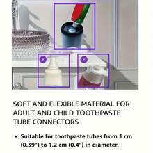 Dust-Proof Automatic Toothpaste Dispenser And Squeezer - Wall-Mounted Bathroom Holder For Toothbrushes, Bathroom Organizers & Storage Halloween, Christmas Decorations Home Bathroom Decor Fall Decor Back To School - Multicolor - View 8