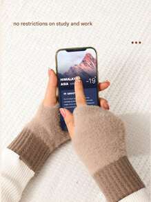 2 Pairs Unisex Fall/Winter Fashion Knit Fingerless Arm Warmers With Thumb Hole, Thickened Polyester Wrist Cuffs For Cycling And Outdoor Activities - Hand Wash Only