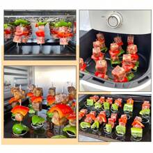 10 件/20 件不锈钢烧烤串，适用于空气炸锅和烤箱，垂直烧烤棒，适合户外露营、徒步旅行、烧烤工具、非电动、耐用厨具