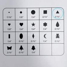 1PC Rubber-Coated Hole Punching Pliers, Hand-Held Punching Machine, Round/Square/Triangle/Heart/Star/Flower/Water Drop/Rectangle/Oval/Rhombus/Moon/Bear/Butterfly/Tree/Bell Hole DIY, Manual Small Metal Puncher, Stationery, Paper Loose-Leaf Handmade, Multiple Patterns, Ideal Gift