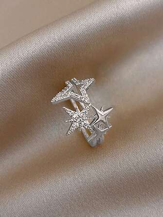 Nooxian 1 st stjärnformad öppen ring för kvinnor, presenter för kvinnor