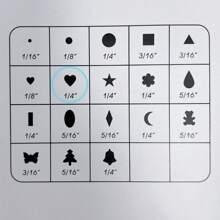 1PC Rubber-Coated Hole Punching Pliers, Hand-Held Punching Machine, Round/Square/Triangle/Heart/Star/Flower/Water Drop/Rectangle/Oval/Rhombus/Moon/Bear/Butterfly/Tree/Bell Hole DIY, Manual Small Metal Puncher, Stationery, Paper Loose-Leaf Handmade, Multiple Patterns, Ideal Gift