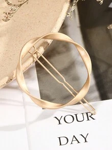 1pc Elegant Round Zinc Alloy Snap Hair Clip Hair Clips Claw Clips Hair Barrettes
