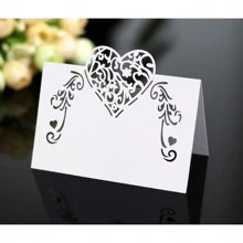 25 cái/gói Thẻ tên hình trái tim, nhiều kiểu dáng, kích thước mở 9*12cm, Thẻ tên trống, Thẻ trang trí bàn cho tiệc tùng, đám cưới, sinh nhật, ngày lễ tình nhân - Nhiều màu - Xem 11