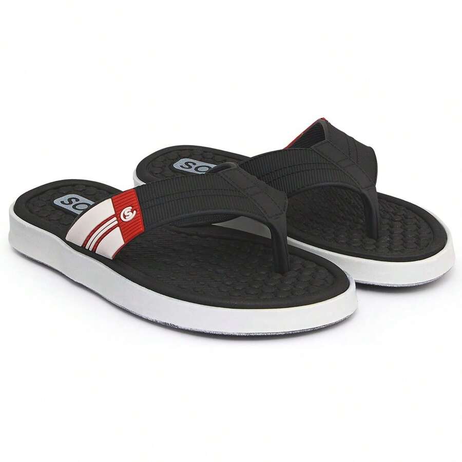 Children's Flip-Flops For Boys, Comfortable, Lightweight, Super Soft, Anatomical New Release - 黑色 - 查看 1
