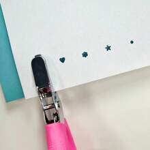 1PC Rubber-Coated Hole Punching Pliers, Hand-Held Punching Machine, Round/Square/Triangle/Heart/Star/Flower/Water Drop/Rectangle/Oval/Rhombus/Moon/Bear/Butterfly/Tree/Bell Hole DIY, Manual Small Metal Puncher, Stationery, Paper Loose-Leaf Handmade, Multiple Patterns, Ideal Gift