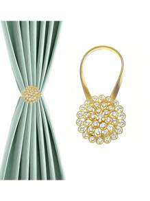 1/2 Stücke magnetische Kristall Blumen Fenstervorhang Clip Haken, federgespannte dekorative Vorhanghalter, ohne Bohren