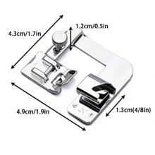 Rolled Hem Foot, Hemmer Presser Foot, Sewing Machine Attachment For Brother, Singer, Domestic Machines, Durable Metal Construction, Easy Installation - View 2