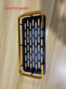 1pc Bathroom Wall Mounted Storage Rack Without Drilling, Load-Bearing Capacity Around 4kg