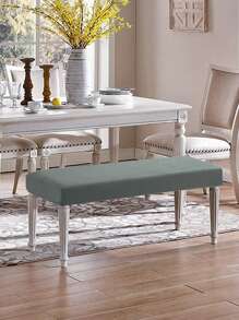 1pc Modern Classic Solid Color High Elastic Silver Fox Velvet Bench Cushion Cover, Soft & Comfortable, Dust-Proof And Dirt-Resistant, Suitable For Dining Bench, Shoe Bench, Bed Bench - Multicolor - View 11