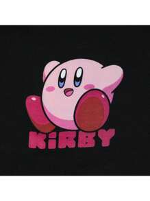 Nintendo Men's Kirby Pink Round Hero Graphic Print Gamer Pullover Hoodie - 黑色 - 查看 2