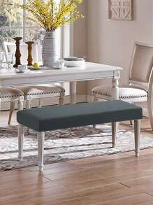 1pc Modern Classic Solid Color High Elastic Silver Fox Velvet Bench Cushion Cover, Soft & Comfortable, Dust-Proof And Dirt-Resistant, Suitable For Dining Bench, Shoe Bench, Bed Bench - Multicolor - View 14