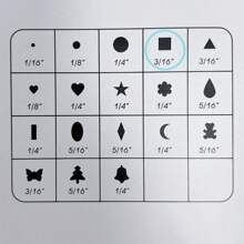 1PC Rubber-Coated Hole Punching Pliers, Hand-Held Punching Machine, Round/Square/Triangle/Heart/Star/Flower/Water Drop/Rectangle/Oval/Rhombus/Moon/Bear/Butterfly/Tree/Bell Hole DIY, Manual Small Metal Puncher, Stationery, Paper Loose-Leaf Handmade, Multiple Patterns, Ideal Gift