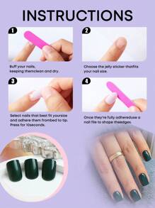 24 móng tay giả vuông ngắn, màu xanh lá cây trơn, kiểu dáng tối giản, phù hợp cho phụ nữ và bé gái sử dụng hàng ngày, hẹn hò, văn phòng, nhà cửa, dự tiệc để tạo nên bộ móng tay quyến rũ. - màu xanh lá - Xem 5