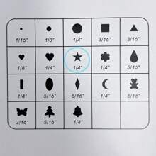 1PC Rubber-Coated Hole Punching Pliers, Hand-Held Punching Machine, Round/Square/Triangle/Heart/Star/Flower/Water Drop/Rectangle/Oval/Rhombus/Moon/Bear/Butterfly/Tree/Bell Hole DIY, Manual Small Metal Puncher, Stationery, Paper Loose-Leaf Handmade, Multiple Patterns, Ideal Gift