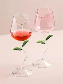 1pc 150ml/5oz White Flower Designed Unique Elegant Rose-Shaped Wine Glass, Perfect For Red Wine, Cocktails And Wines, Valentine's Day Gift - White - View 16