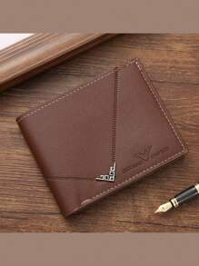 1 件男士双折钱包，PU 皮革短款时尚经典海外拉链按扣钱包，新款多功能商务休闲超薄钱包，适合青少年/休闲/户外/旅行/毕业/生日礼物正式/商务正式 - 錢包 - 查看 9