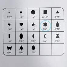 1PC Rubber-Coated Hole Punching Pliers, Hand-Held Punching Machine, Round/Square/Triangle/Heart/Star/Flower/Water Drop/Rectangle/Oval/Rhombus/Moon/Bear/Butterfly/Tree/Bell Hole DIY, Manual Small Metal Puncher, Stationery, Paper Loose-Leaf Handmade, Multiple Patterns, Ideal Gift