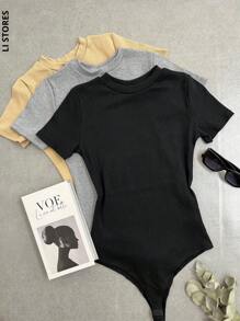 Women Bodysuits - 卡其色 - 查看 1