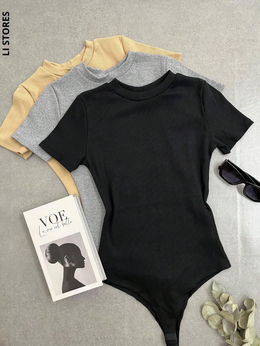 Women Bodysuits - 卡其色 - 查看 1