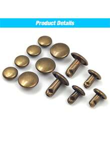 100pcs 6x6mm/8x8mm Copper Metal Rivet Studs, Suitable For Leather Crafts, Shoes, Bags, Belts, Garment Repair Accessories