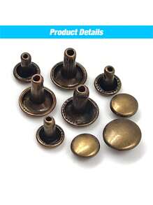 100pcs 6x6mm/8x8mm Copper Metal Rivet Studs, Suitable For Leather Crafts, Shoes, Bags, Belts, Garment Repair Accessories