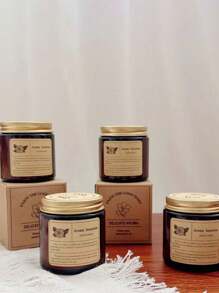 1/2/4 件，浪漫无烟茶玻璃杯卧室 Dration 香薰蜡烛，棕色小罐香薰蜡烛，携带方便，适用于办公室、卧室、客厅，也是送给朋友、父母、爱人、祖父母的生日、圣诞节、情人节、晚餐约会 Dration 和香薰礼品套装的最佳礼物 - 彩色 - 查看 6