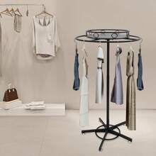 CNCEST 360° 旋转衣架落地式衣架可旋转衣架零售展示架可调节高度圆形衣架商用服装收纳架（黑色/金色）、春季、简约、夏季上衣其他衣架和衣架返校旅行必需品房间装饰、家居装饰、卧室装饰收纳整理和收纳