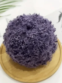 1 Skein Soft Faux Teddy Fur Yarn 100% Polyester Faux Fur Yarn Boucle Eyelash Cycle Yarn 50 Grams - Suitable For Diy Projects, Hand Bag, Jacket, Hat, Scarf & Other Home Textile Projects.