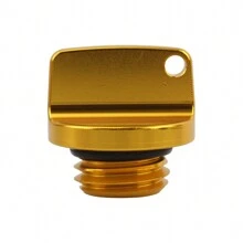 PowerMotor Tapón llenador de aceite de motor universal para motocicleta, tapa de tornillo gris con junta tórica, tapa de válvula del depósito de aceite, tapa del tanque de transmisión