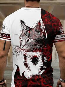 Áo thun nam tay ngắn in hình mèo, thiết kế hợp thời trang - Nhiều màu - Xem 2