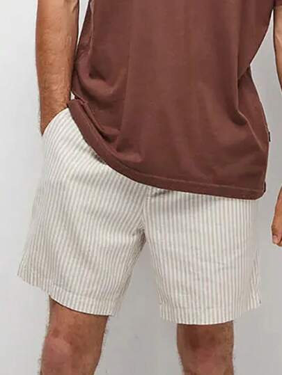 男士夏季时尚条纹休闲运动短裤