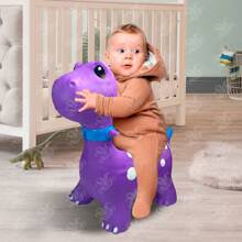 GRUPO CARNAVALLIA Montable Saltarín Infante Dinosaurio Morado Inflable Brinca - Morado - Ver 6