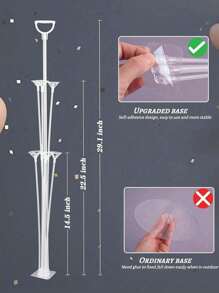 Przezroczysty stojak na balony, pionowa podstawa podłogowa, do dekoracji zaręczyn ślubnych, konfiguracja miejsca imprezy, niezbędny dodatek, wystrój klasy, wystrój biura, wystrój pokoju, wystrój domu, wystrój ściany, wystrój łazienki, wystrój sypialni, rzeczy do dekoracji pokoju, plakaty, powrót do szkoły, artykuły szkolne